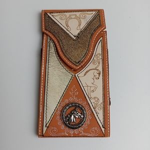 WESTERN LEATHER CELL PHONE CASE, FUNDA VAQUERA DE CUERO‎ COWBOY RODEO PHONE CASE